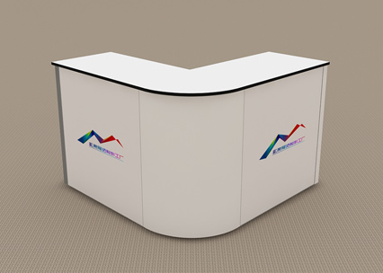 弧形展览接待台租赁004